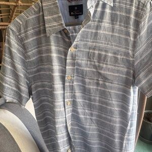 Ben Sherman Blue and White Casual Button Down Shirt NWOT